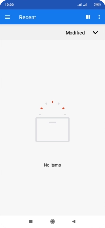 Slide your finger right starting from the left side of the screen.