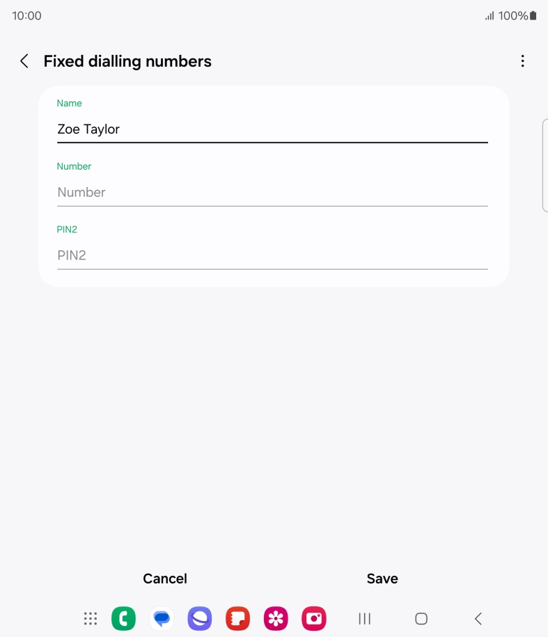 Press Number and key in the required phone number.
