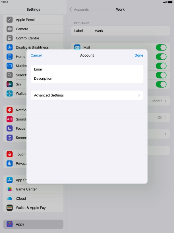 Press Advanced Settings.