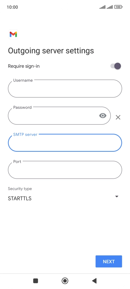 Press the field below 