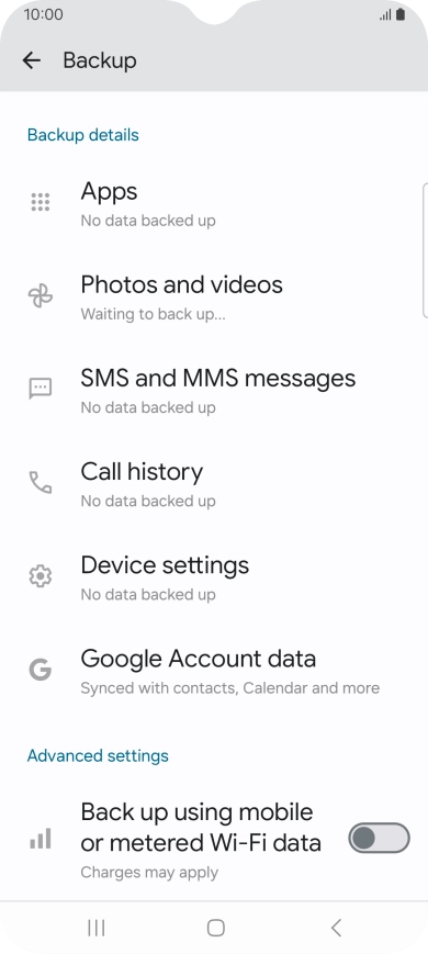 Press the indicator next to 