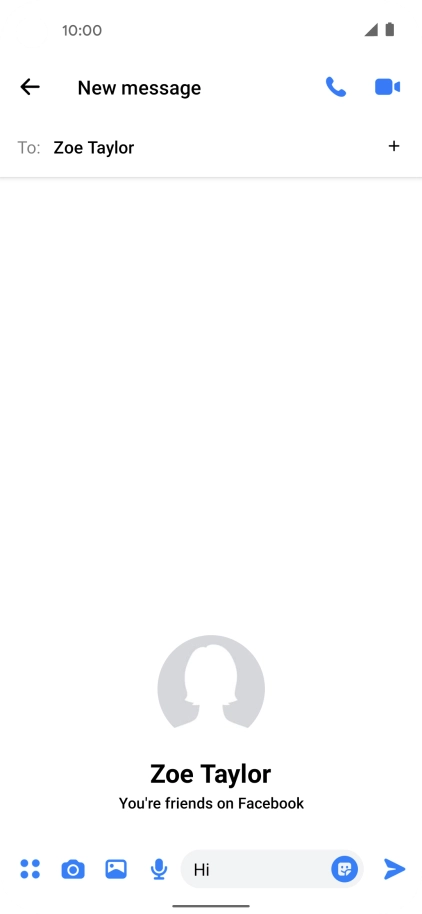 Write the required message and press the send icon.
