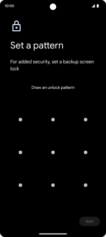 Follow the instructions on the screen to create an additional phone lock code.