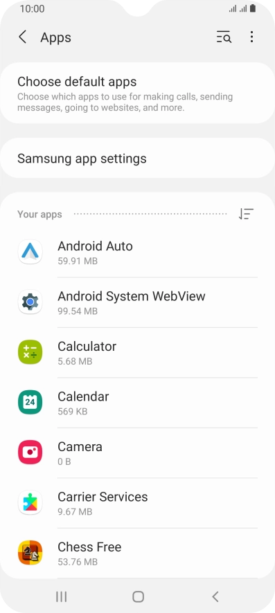 Press the required app. Press the required app.