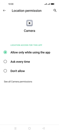 Press the required setting. Press the required setting.