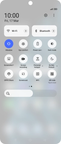 Press Vibration to turn the function on or off.