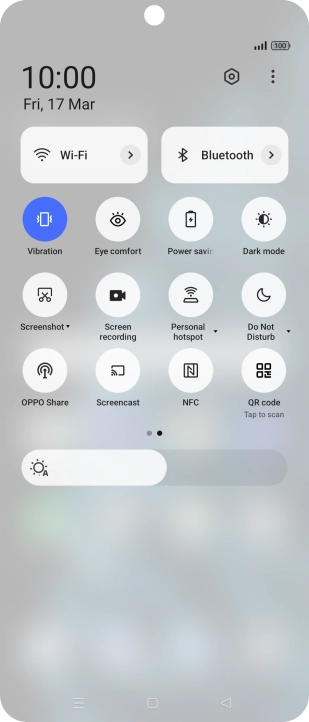 Press Vibration to turn the function on or off.
