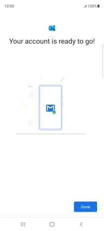 If this screen is displayed, your email account has been recognised and is being set up automatically. Follow the instructions on the screen to key in more information and finish setting up your phone.
