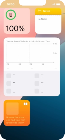 Press and hold the required widget until a pop-up menu is displayed.