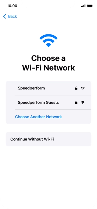 Press the required Wi-Fi network.