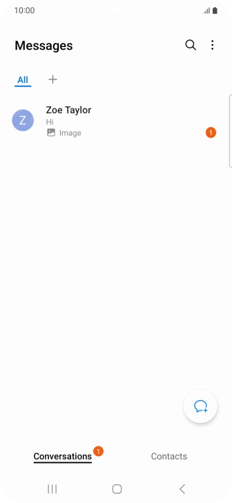 Press the menu icon.