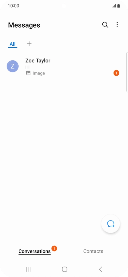 Press the menu icon.