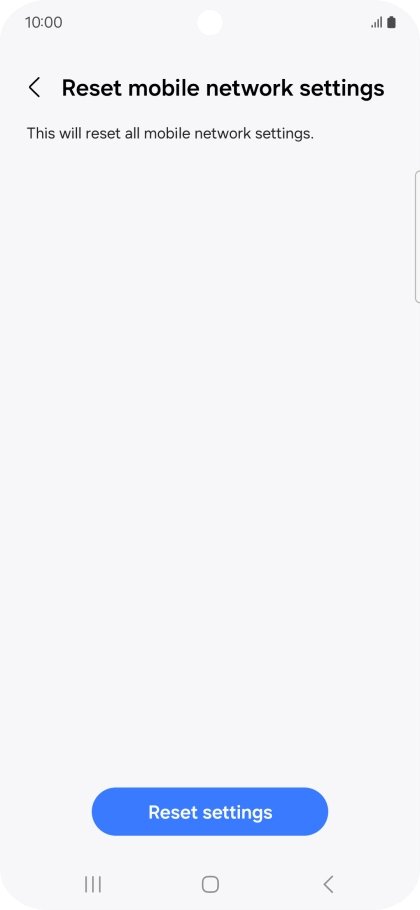 Press Reset settings.