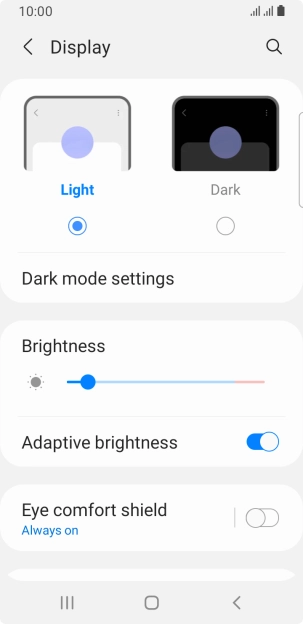 Press the indicator next to 