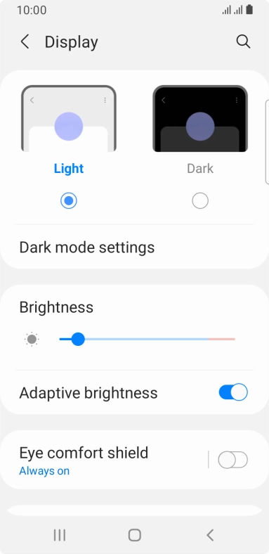 Press the indicator next to 