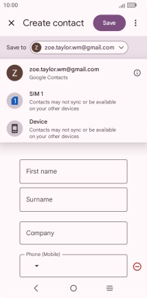 Press the required Google account.