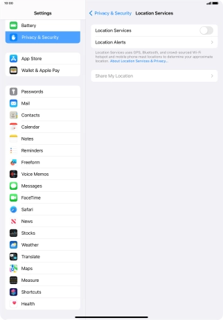 Press the indicator next to 