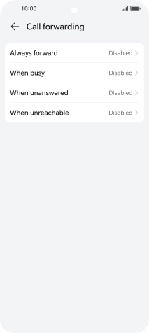 Press the required divert type.