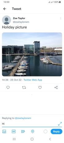 Write your reply and press Reply.