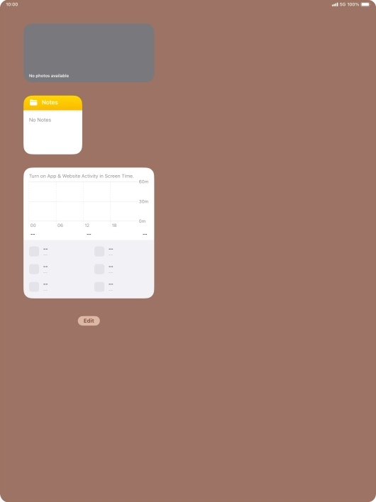 Press and hold the required Widget Stack. Press and hold the required Widget Stack.
