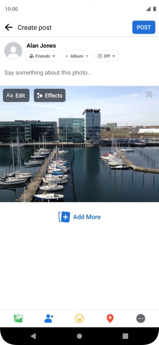 Press the text input field.