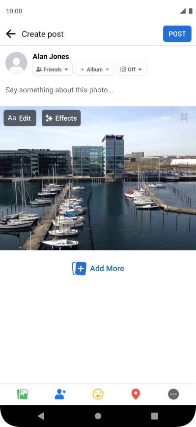 Press the text input field.