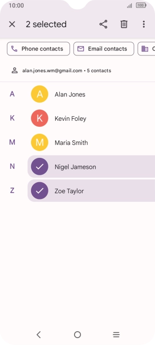 Press the menu icon.