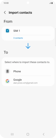 Press the required Google account.