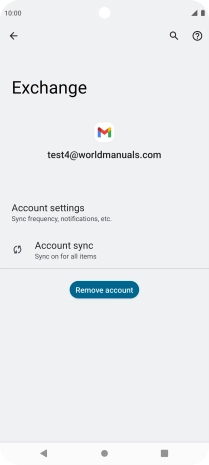 Press Remove account.