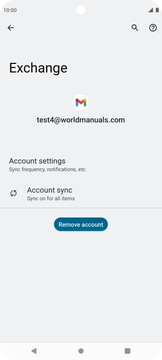 Press Remove account.