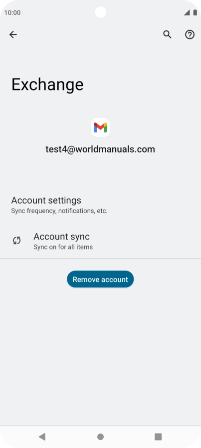 Press Remove account.