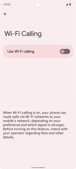Press the indicator to turn the function on or off.