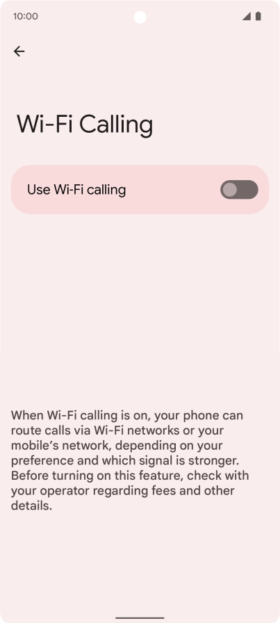 Press the indicator to turn the function on or off.