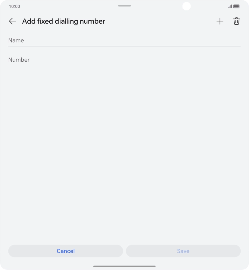 Press Name and key in the required name.