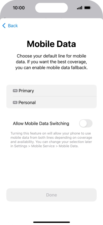 Press the required price plan.