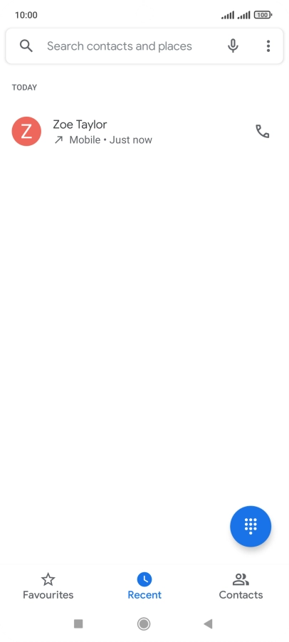 Press and hold the required phone number.