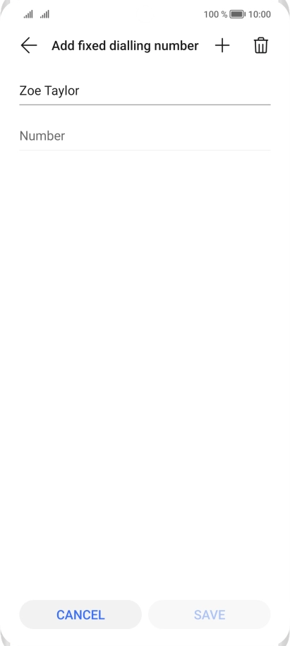 Press Number and key in the required phone number.