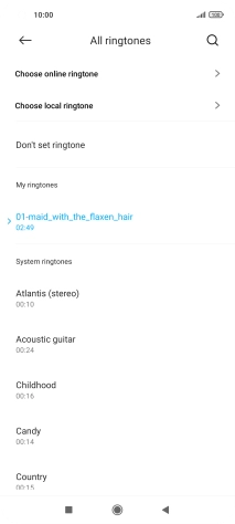 Press the Home key to return to the home screen.