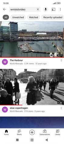 Press the required video clip.