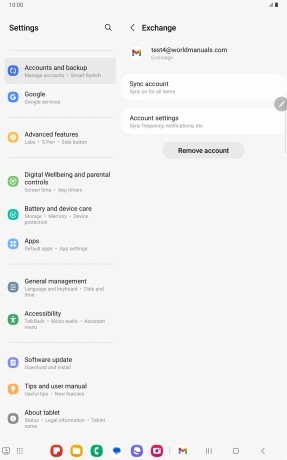 Press Account settings. Press Account settings.