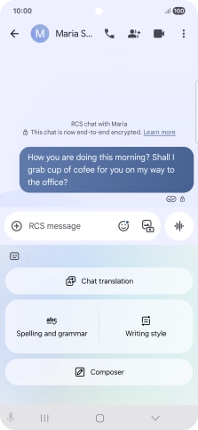 Press Chat translation.