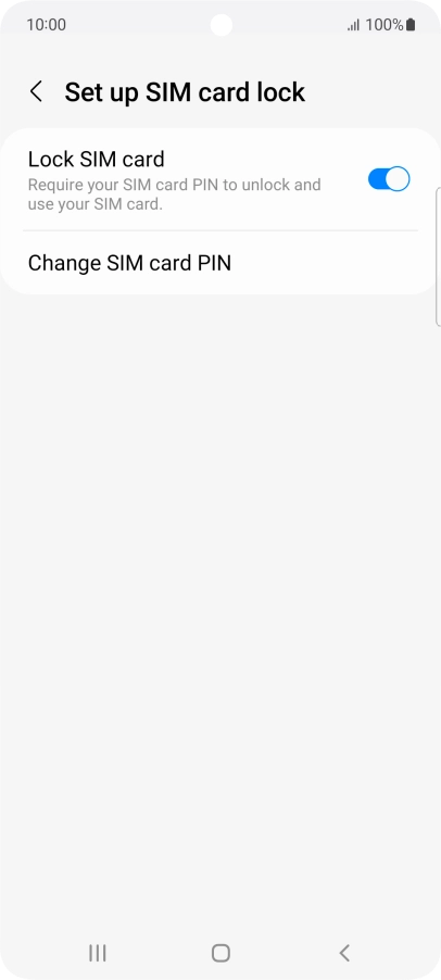Press Change SIM card PIN.