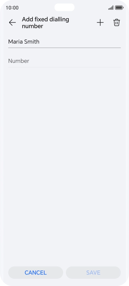 Press Number and key in the required phone number.