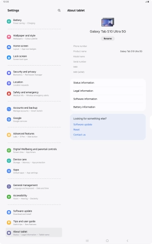 Press Status information.