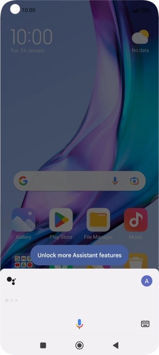 Press the profile icon.