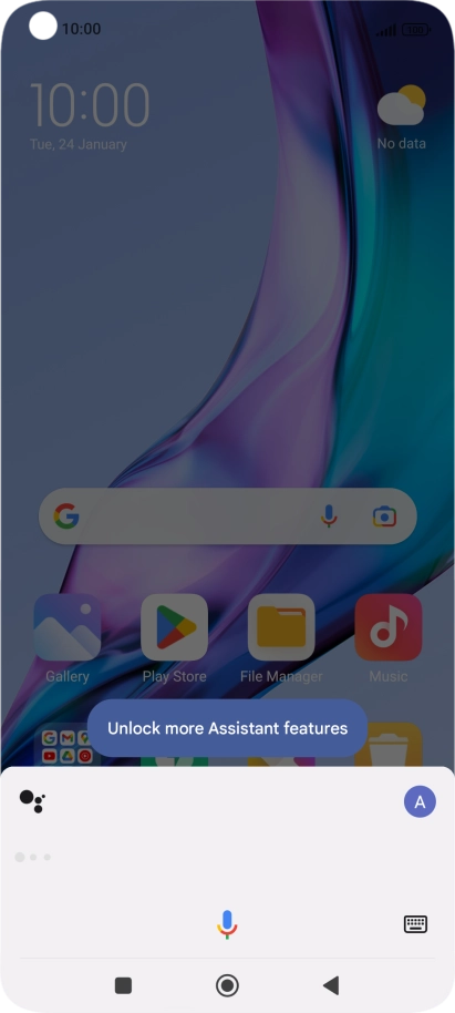 Press the profile icon.