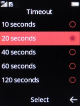Select the required setting.