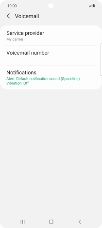 Press Voicemail number.