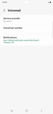 Press Voicemail number.