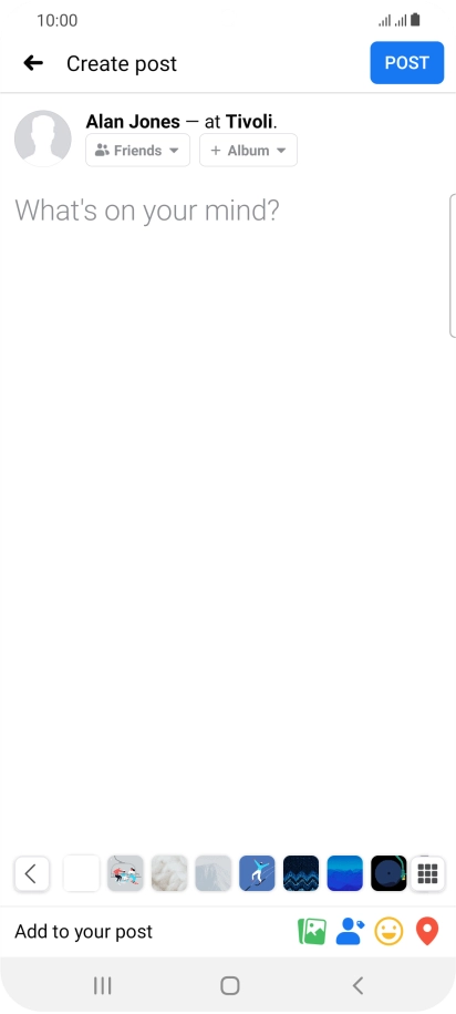 Press the text input field.
